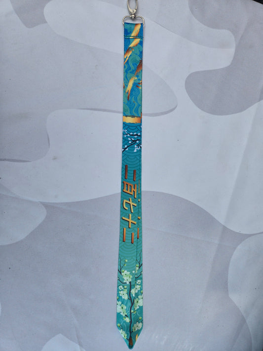 Blue Sakura Lanyard